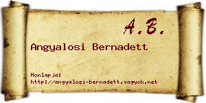 Angyalosi Bernadett névjegykártya